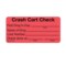Nevs Crash Cart Check/First Drug to Exp. 1-7/16" x 3" Flr Red w/Black P-15101 - alternate 1